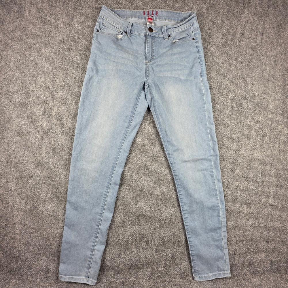 Elle Paris Womens Size 6 Light Wash Skinny Jeans Stretch Denim Pants